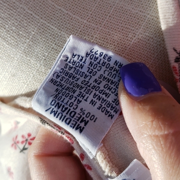 Vintage 90's Y2k Cabin Creek red ditzy floral Grandmacore relaxed fit top - Picture 6 of 6